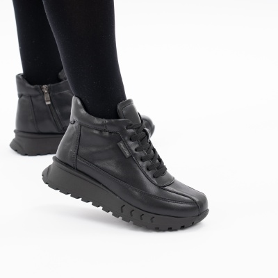 Ghete Piele Naturala Imblanite Talpa Comoda Negru F002-660