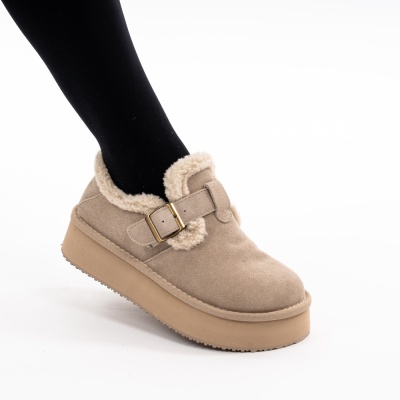 Ghete Piele Naturala Imblanite tip UG Bej 8871