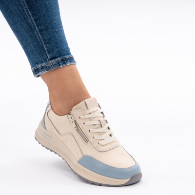 Pantofi Casual Piele Naturala Blue AN256
