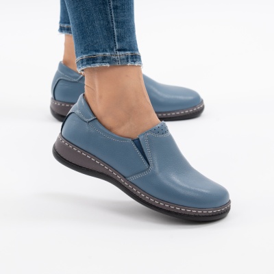 Pantofi Casual Piele Naturala Blue AP2115