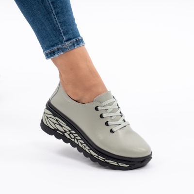 Pantofi Casual Piele Naturala JY5096 Verde