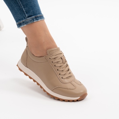 Pantofi Casual Piele Naturala Kahki F002-642