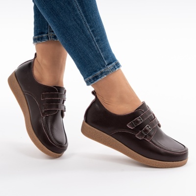 Pantofi Casual Piele Naturala Maro 8512