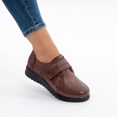 Pantofi Casual Piele Naturala Maro AN551