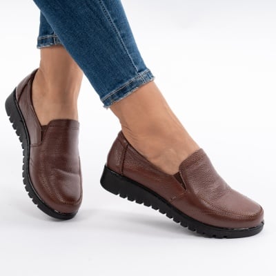 Pantofi Casual Piele Naturala Maro AN558