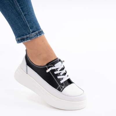 Pantofi Casual Piele Naturala Negri 202