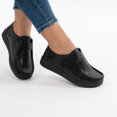 Pantofi Casual Piele Naturala Negri NT1306
