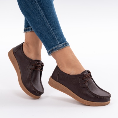Pantofi Casual Piele Naturala WK 212C Maro