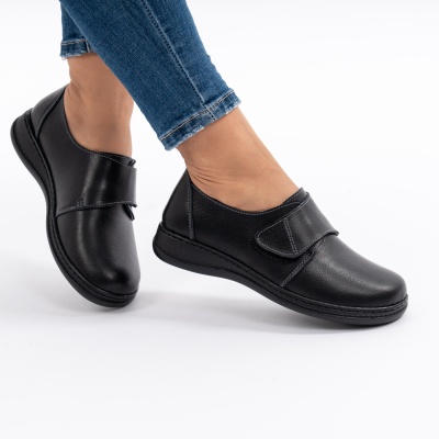 Pantofi Dama Piele Naturala Negri XH040