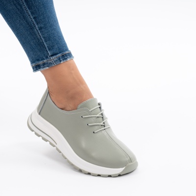 Pantofi Dama Piele Naturala Verde T-5931