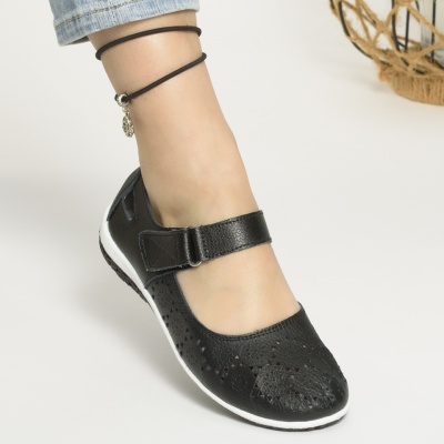 Pantofi Piele Naturala Negre AN2858