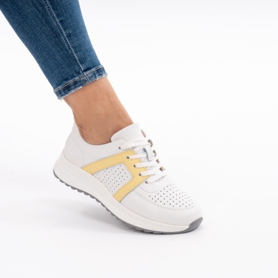 Pantofi Sport Piele Naturala 526 Galben