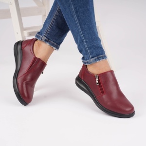 Pantofi Talpa Flexibila Piele Naturala T-3100 Visniu 