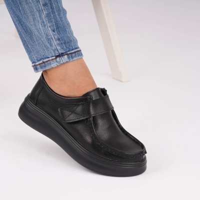 Pantofi Talpa Ortopedica Piele Naturala Negri MM253