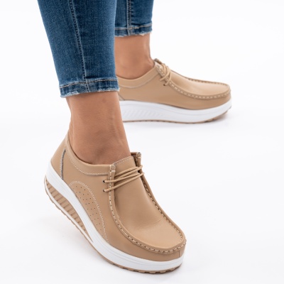 Pantofi Talpa Ortopedica Piele Naturala PL 42 Bej