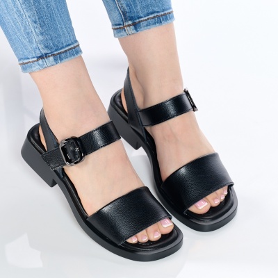Sandale Piele Naturala Negru F005-018