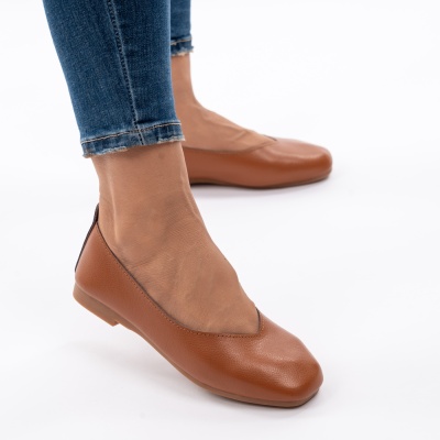 Balerini Piele Naturala AN9178 Camel