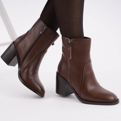 Botine Piele Naturala Maro SN5001