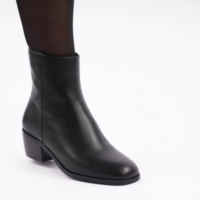 Botine Piele Naturala Negre SN5014