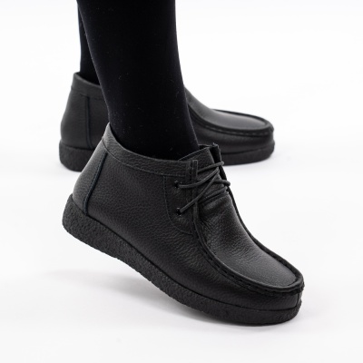 Ghete Imblanite Piele Naturala BLACK 212-1B