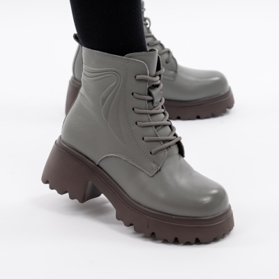 Ghete Piele Naturala 80830-3 Gri