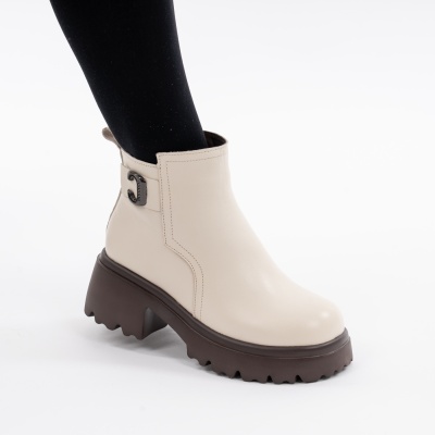 Ghete Piele Naturala Bej 80830-6