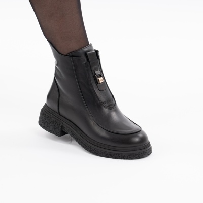 Ghete Piele Naturala Negru 087 869