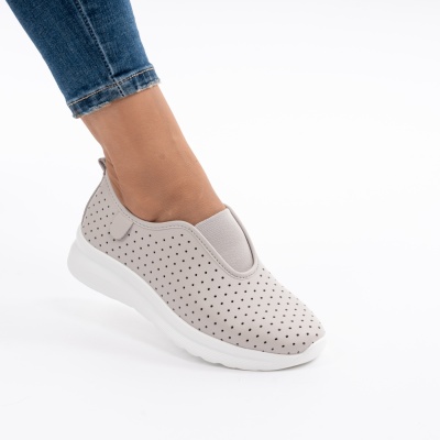 Pantofi Casual Piele Naturala Bej MM260