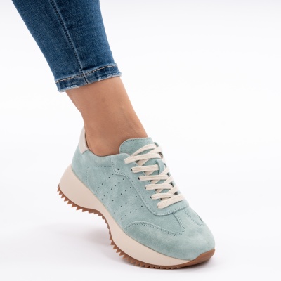Pantofi Casual Piele Naturala Blue AN2598