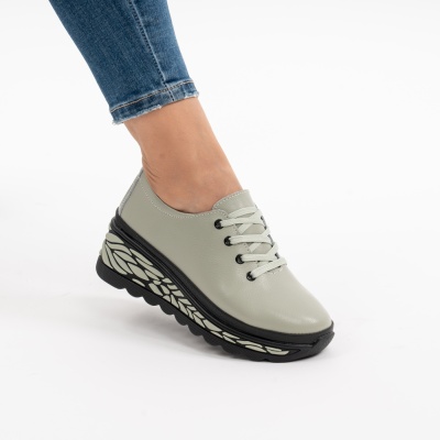 Pantofi Casual Piele Naturala JY5096 Verde