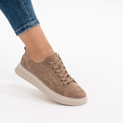 Pantofi Casual Piele Naturala Kahki F005-031