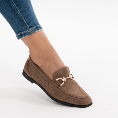 Pantofi Casual Piele Naturala Kahki R837
