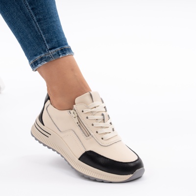 Pantofi Casual Piele Naturala Negri AN256