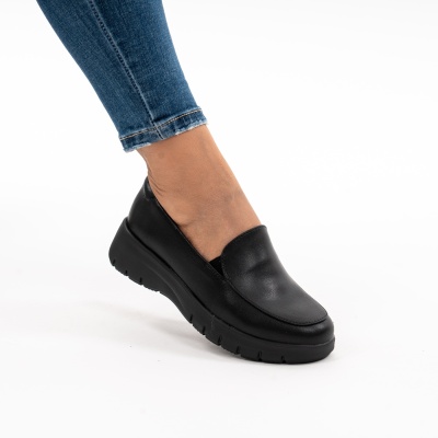 Pantofi Casual Piele Naturala Negri QL1079