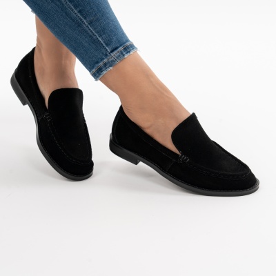 Pantofi Casual Piele Naturala Negru R833