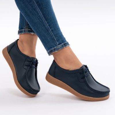 Pantofi Casual Piele Naturala WK 212C Albastri