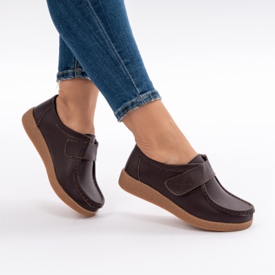 Pantofi Casual Piele Naturala WK 213C Maro