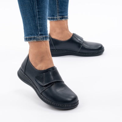 Pantofi Dama Piele Naturala Albastri XH040