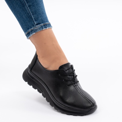 Pantofi Dama Piele Naturala Negri T-5931