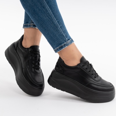Pantofi Piele Naturala Negru F005-033