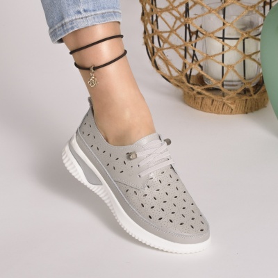Pantofi Piele Naturala Verde A096