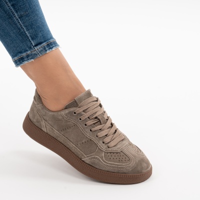 Pantofi Sport Piele Naturala Kahki R830