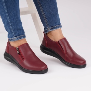 Pantofi Talpa Flexibila Piele Naturala T-3100 Visniu 