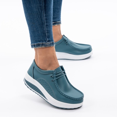 Pantofi Talpa Ortopedica Piele Naturala PL 42 Blue