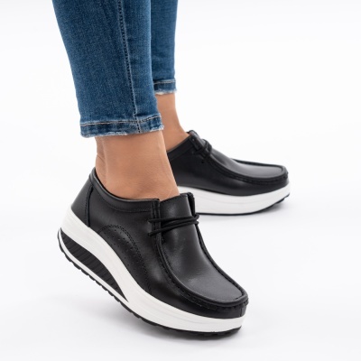 Pantofi Talpa Ortopedica Piele Naturala PL 42 negru