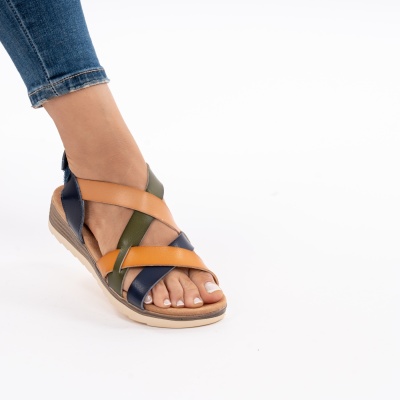 Pantofi Tip Sandale Piele Naturala Talpa Comoda OD924 Galben