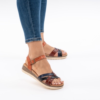Pantofi Tip Sandale Piele Naturala Talpa Comoda OD927 Maro