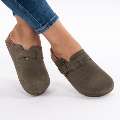 Saboti Talpa Ortopedica Piele Naturala KRS-01 Kaki