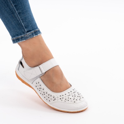 Sandale Piele Naturala Alb AN2859