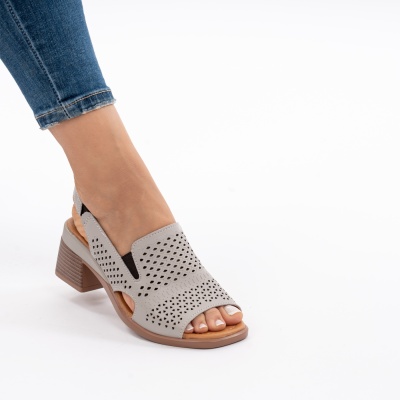 Sandale Piele Naturala Gri JY5831